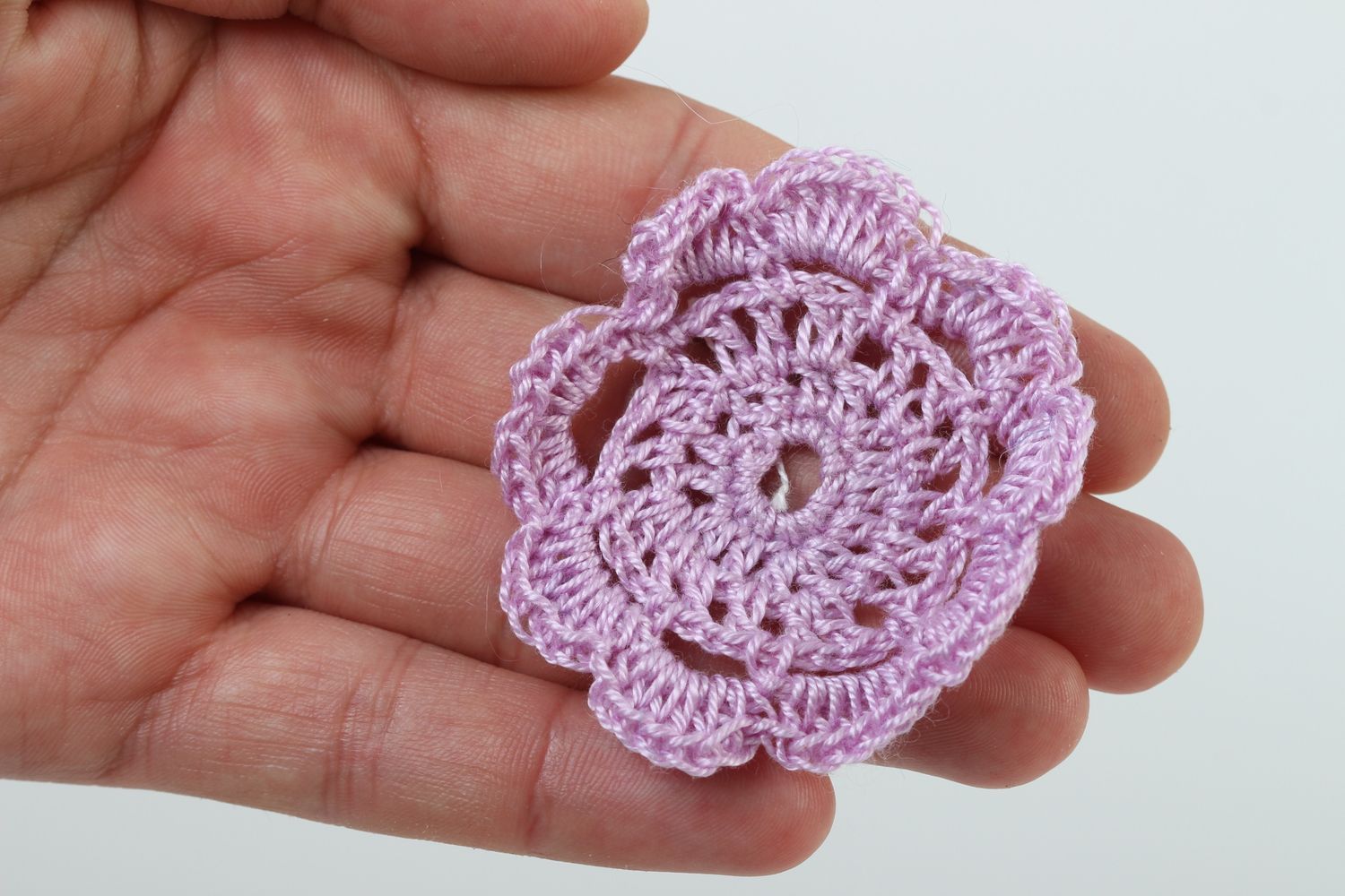 Fleur tricot fait main Fourniture bijoux Loisirs créatifs coton crochet photo 5