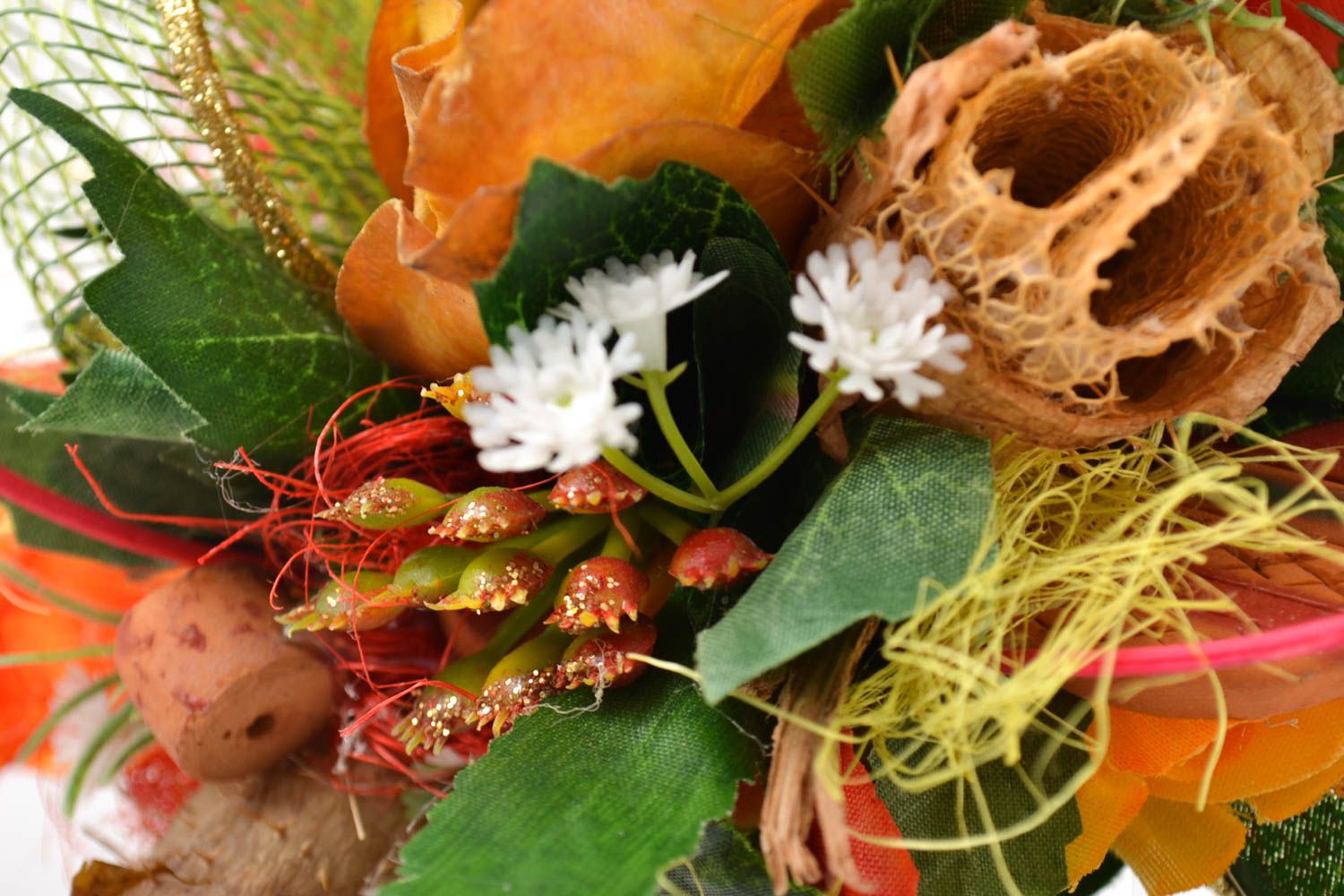 Bouquet artificiale fatto a mano mazzo di fiori decorativo regalo originale foto 3