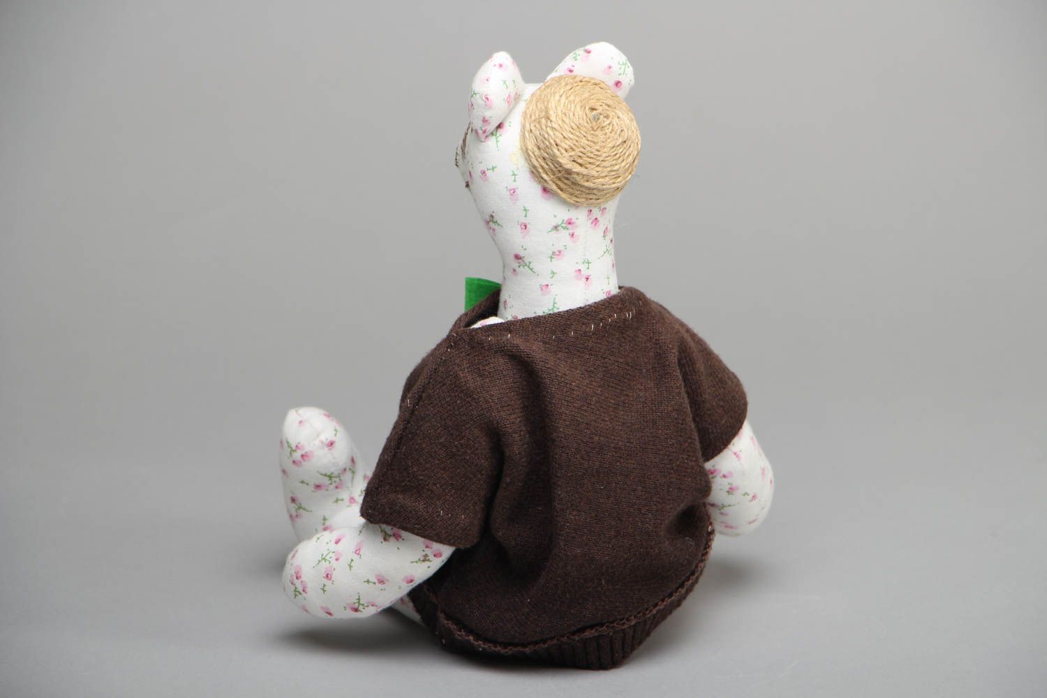 Soft fabric toy Bear in Glasses photo 3