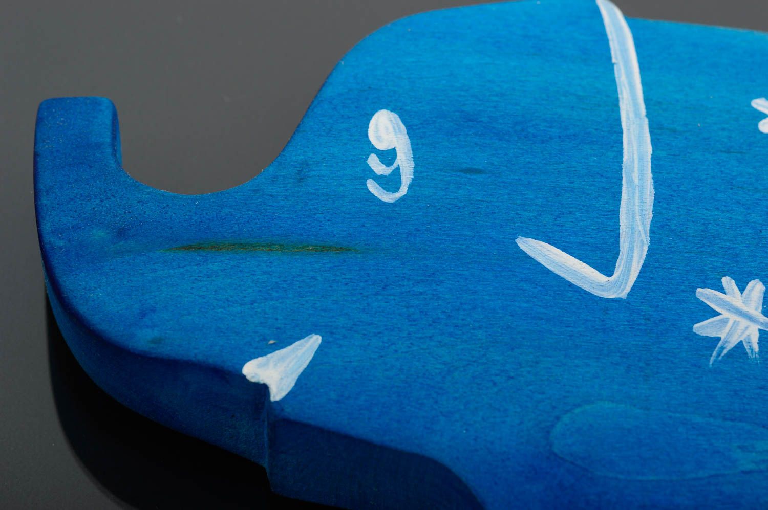 Игрушка ручной работы игрушка из дерева подарок ребенку авторский Синий слоник фото 3