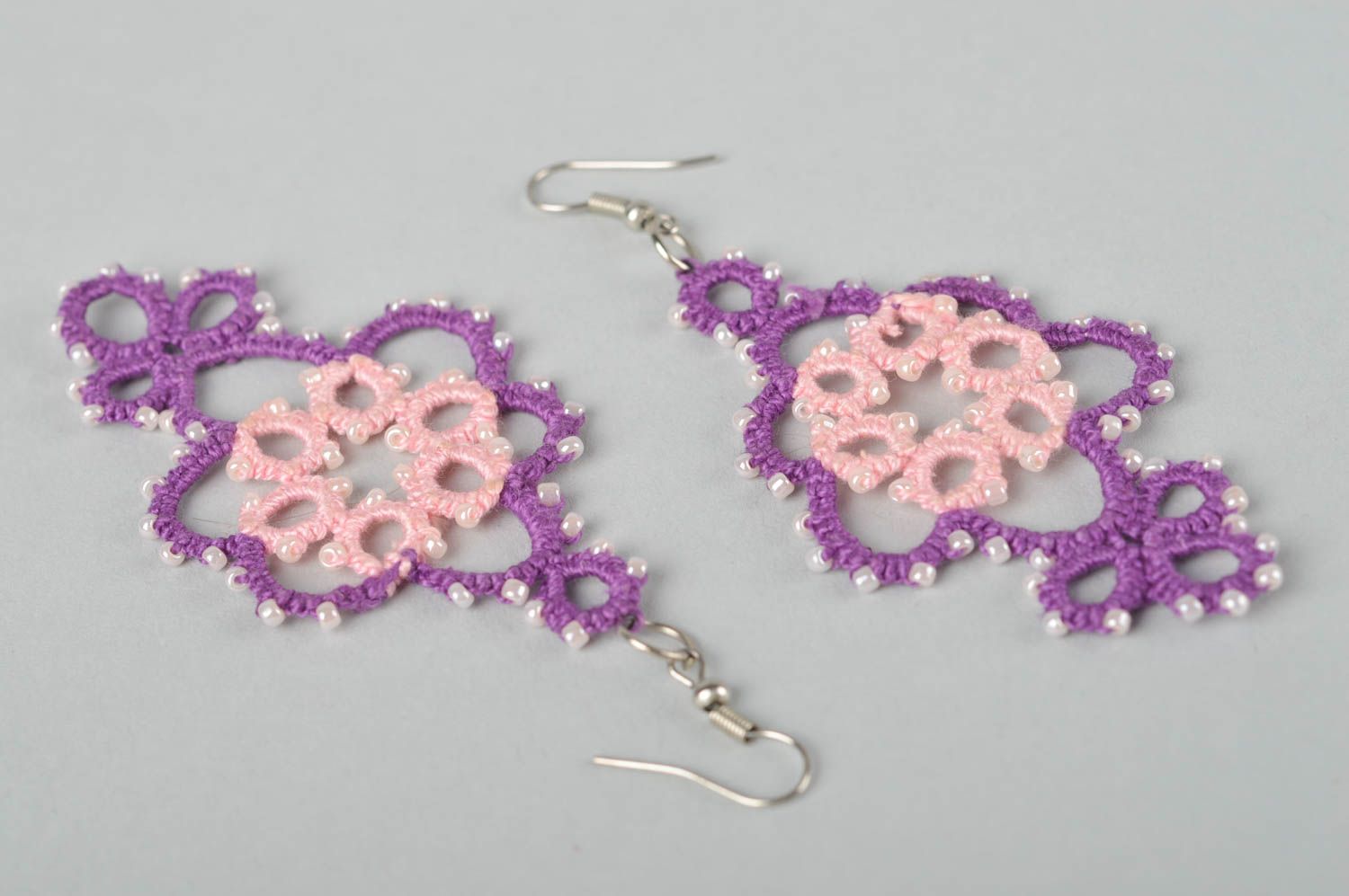 Homemade jewelry lacy earrings designer accessories earrings for women photo 5