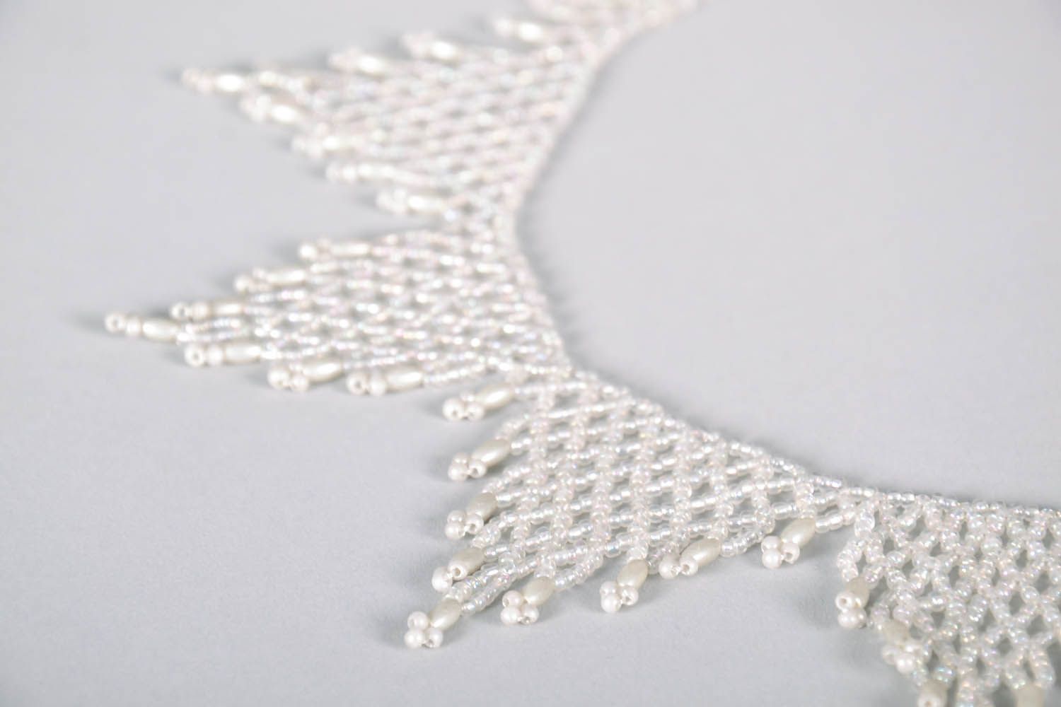 Laced beaded necklace photo 4