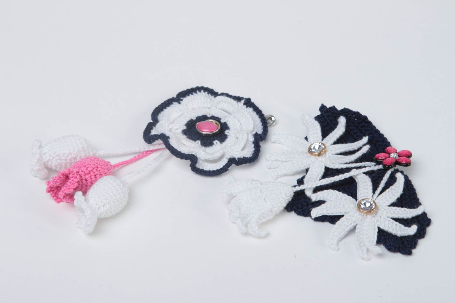 Handmade crocheted brooches designer brooch flower brooch fashion jewelry photo 2