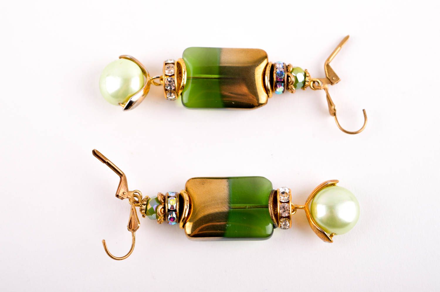 Handmade earrings designer accessory for women unusual earring with stones photo 5