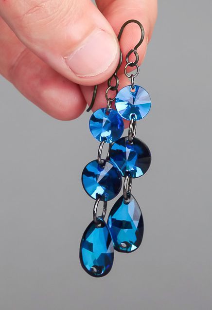 Earrings with crystals photo 4