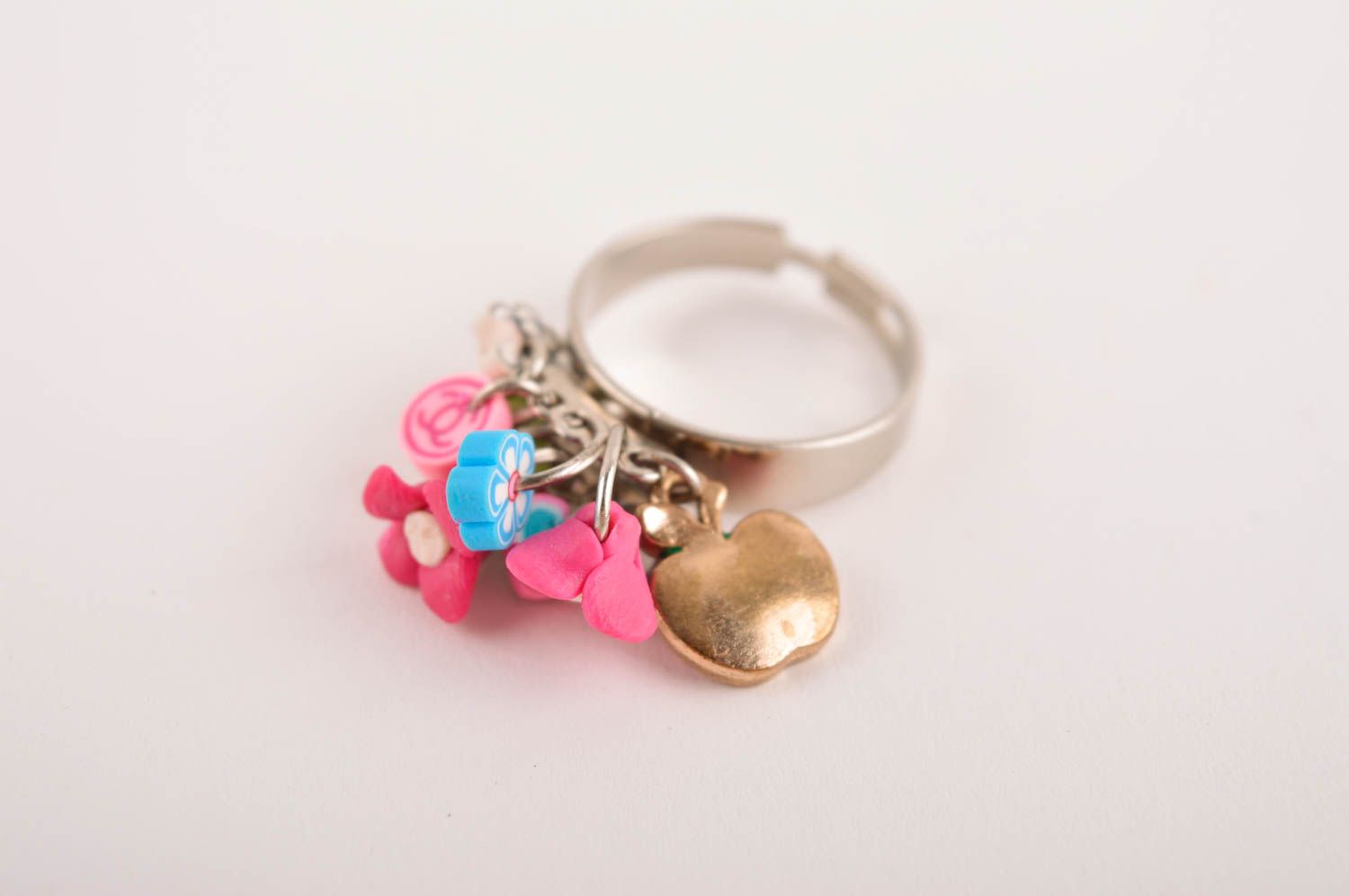 Handmade clay ring designer ring for women unusual accessory gift ideas photo 2