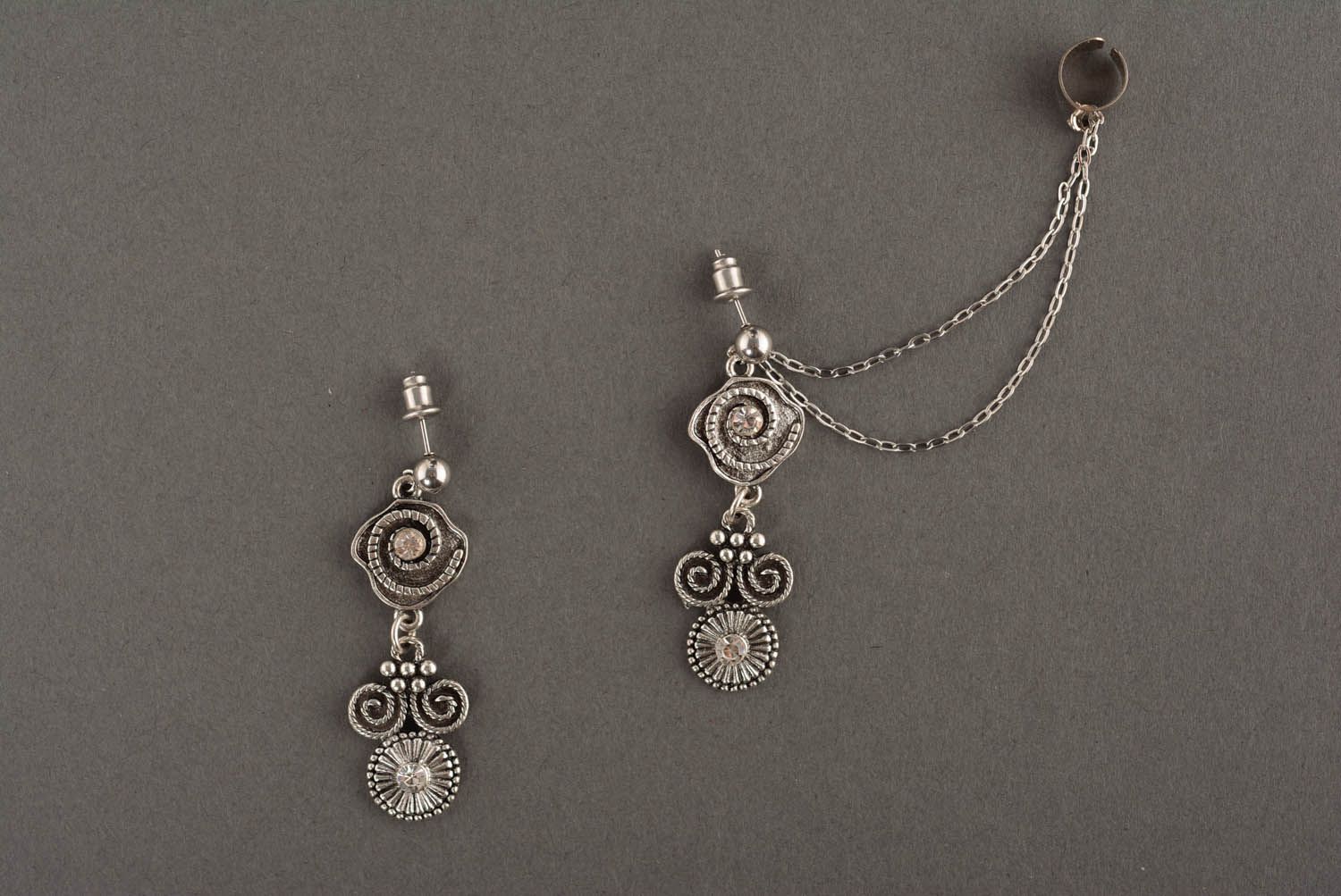 Metal cuff earrings Scythian Ethics photo 2