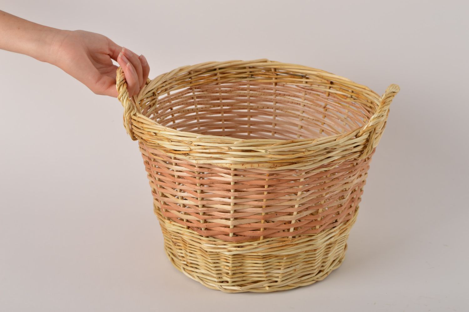 Handmade designer basket woven basket for laundry decorative basket gift photo 4