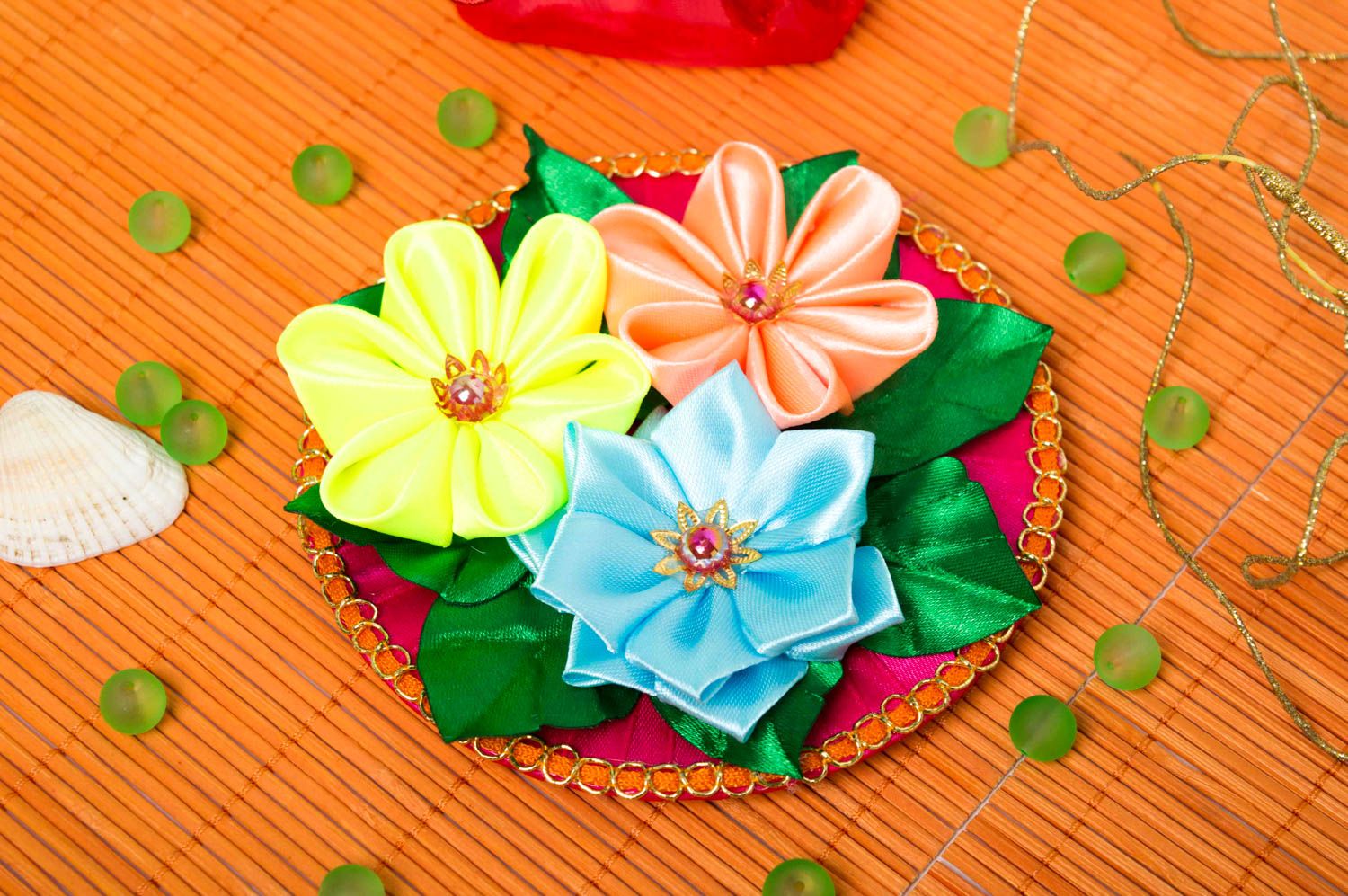 Imán de nevera artesanal con flores regalo para mujer decoración de cocina foto 1