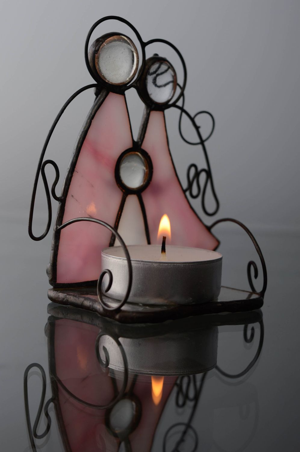 Stained glass candlestick for home decoration Family photo 2
