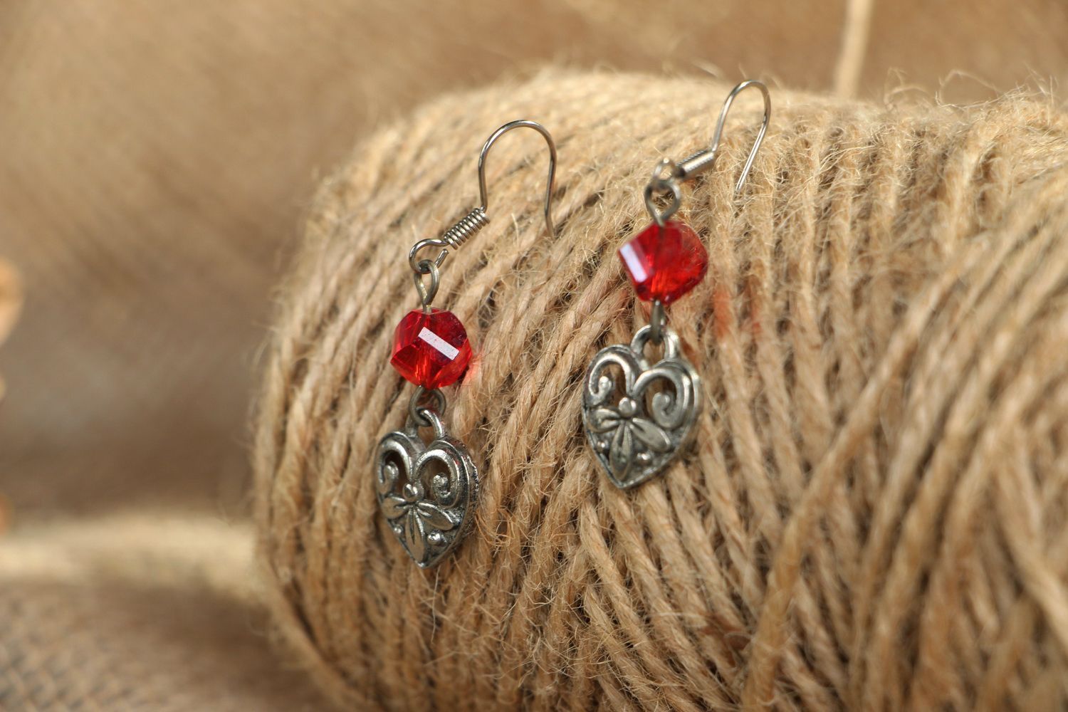 Metal earrings photo 3