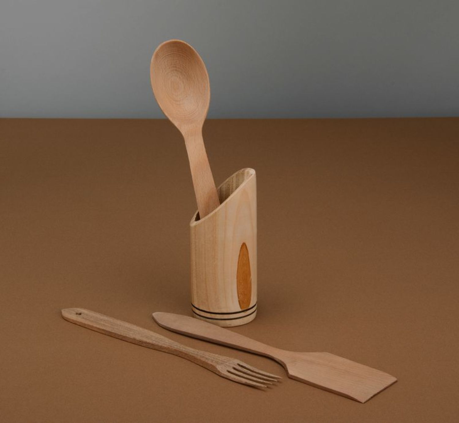 Juego de madera de utensilios de cocina foto 3