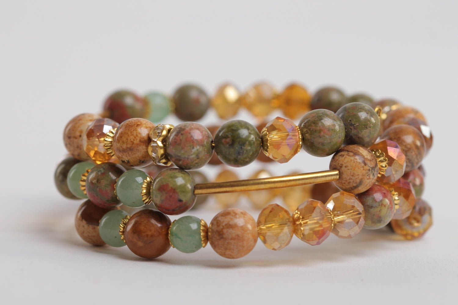 Stylish handmade gemstone bead bracelet artisan jewelry designs gifts for her photo 4