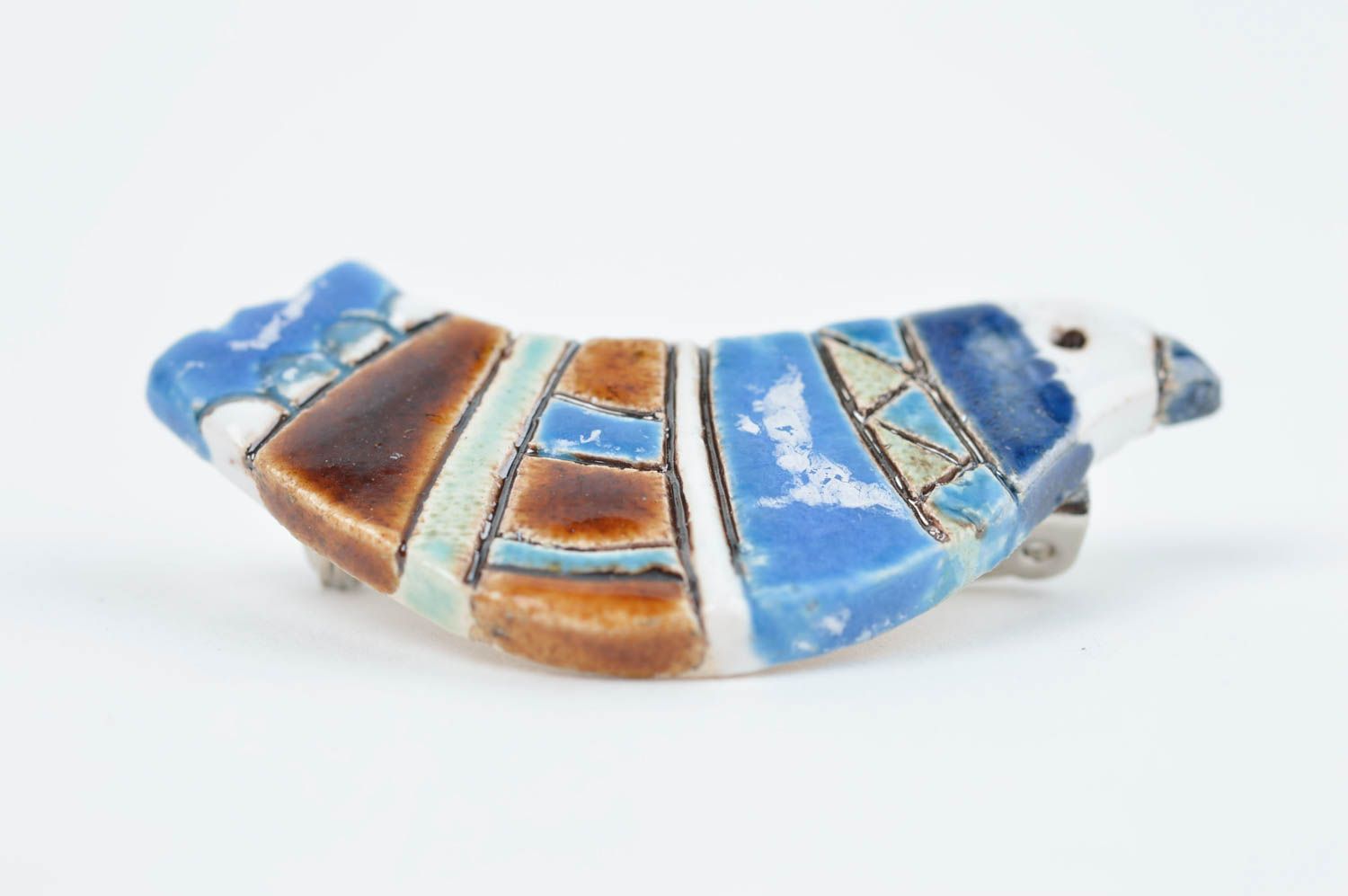 Beautiful handmade ceramic brooch pin animal brooch jewelry gifts for her photo 2