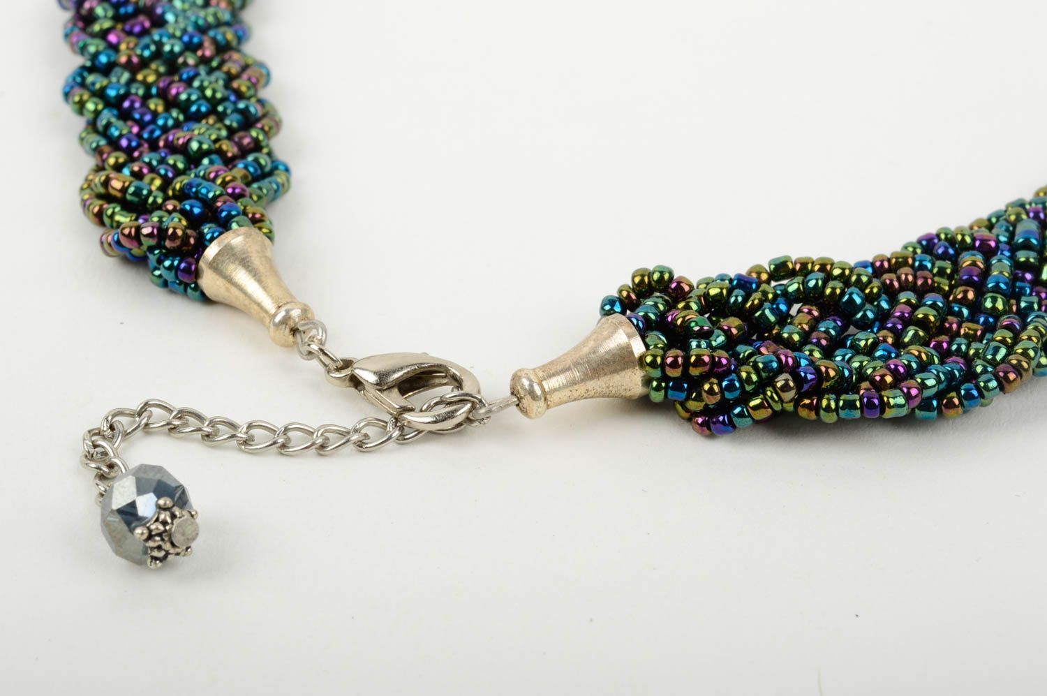 Handmade beaded necklace unusual designer necklace cute elegant jewelry photo 3
