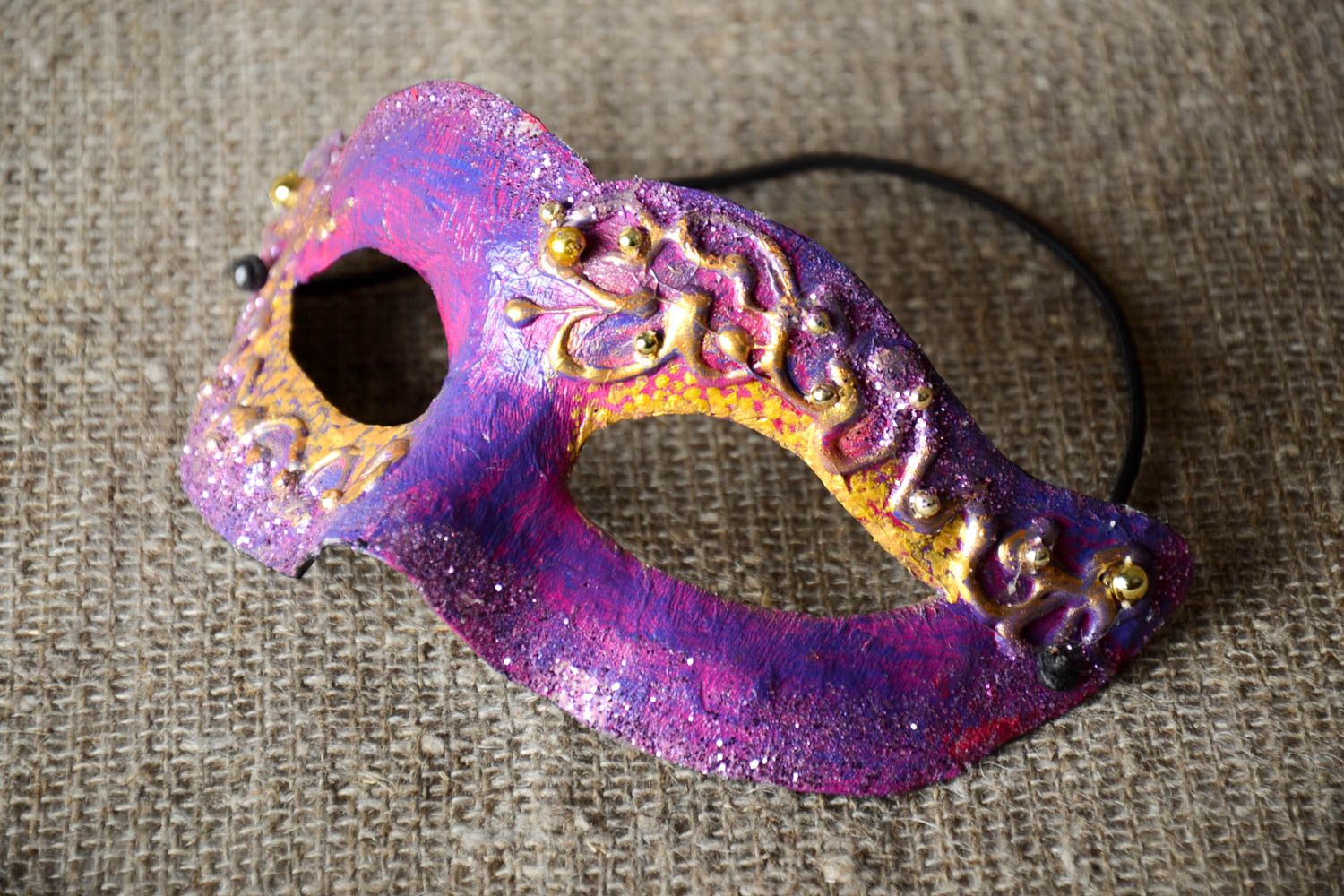 Handgefertigt Maske Karneval Venezianische Maske Accessoire für Frauen lila foto 1