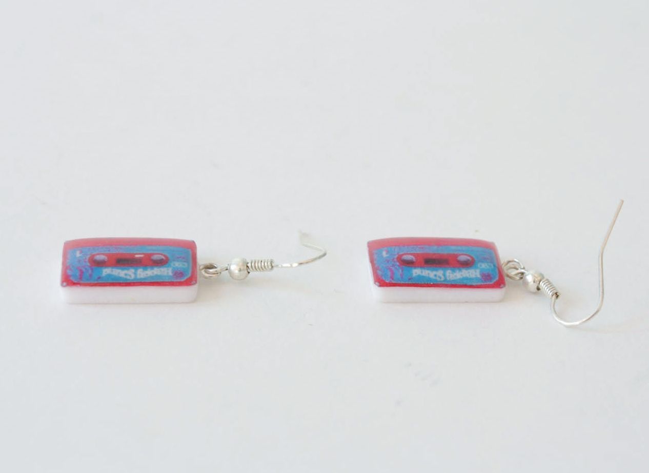 Polymer clay earrings with print  photo 4