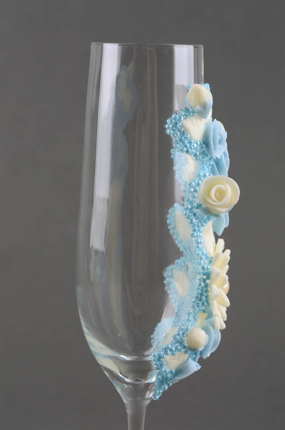 Copas para boda hechas a mano con abalorios vasos de cristal regalo original foto 5