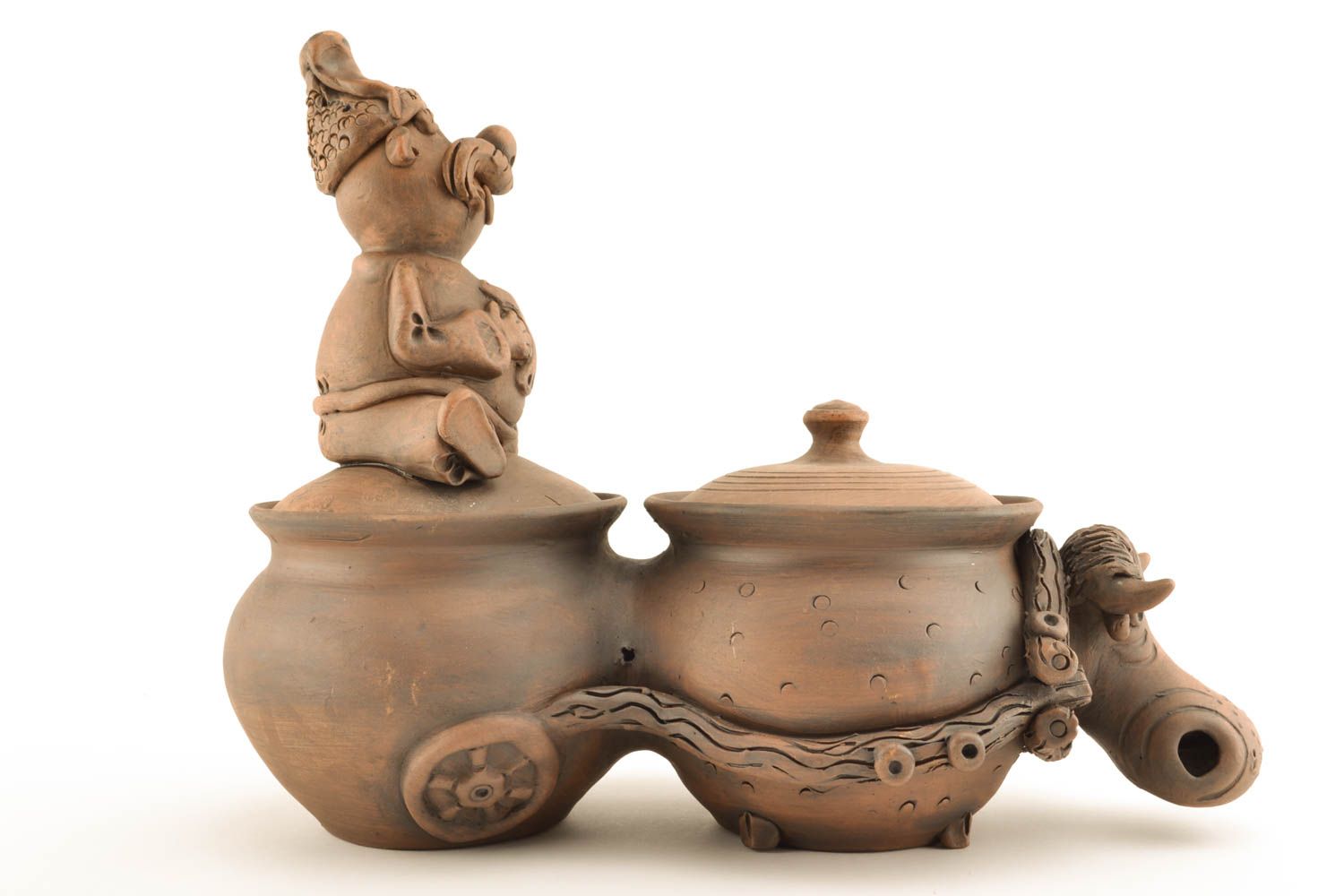 Pots en céramique faits main originaux vaisselle pratique accessoires cuisine photo 1