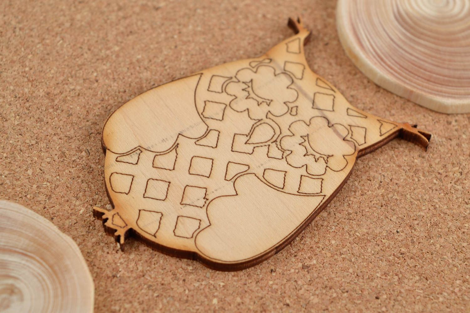 Handmade materials for creative work wooden DIY blanks present for kids photo 1