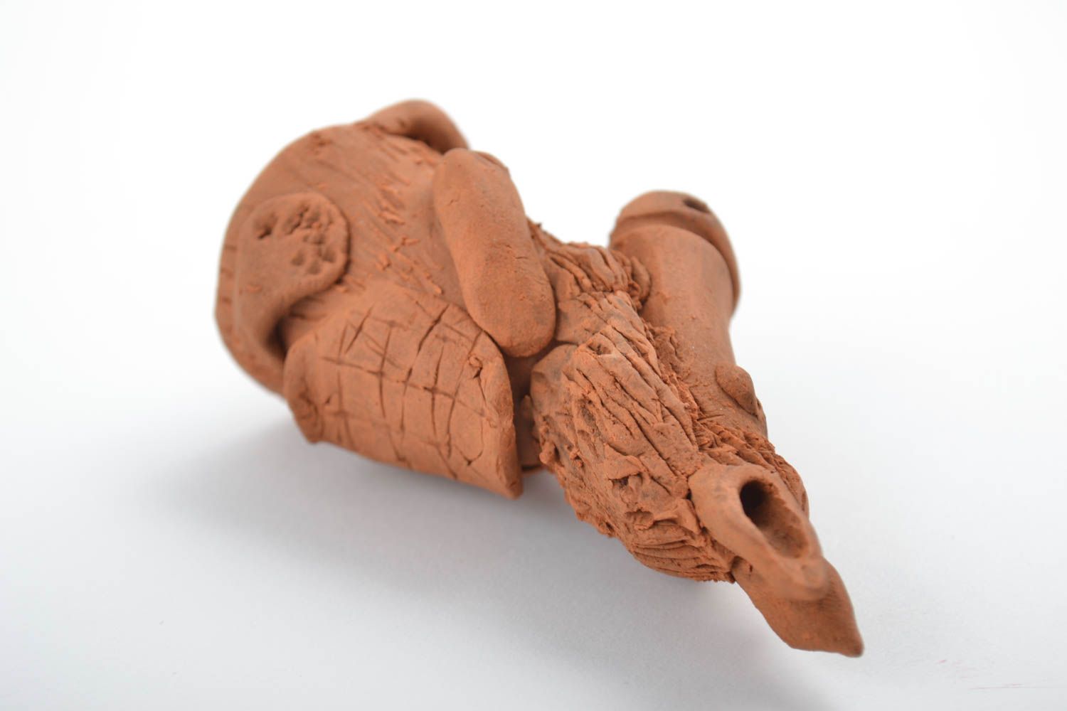 Глиняная статуэтка хенд мейд сувенир из керамики керамическая фигурка животного фото 4