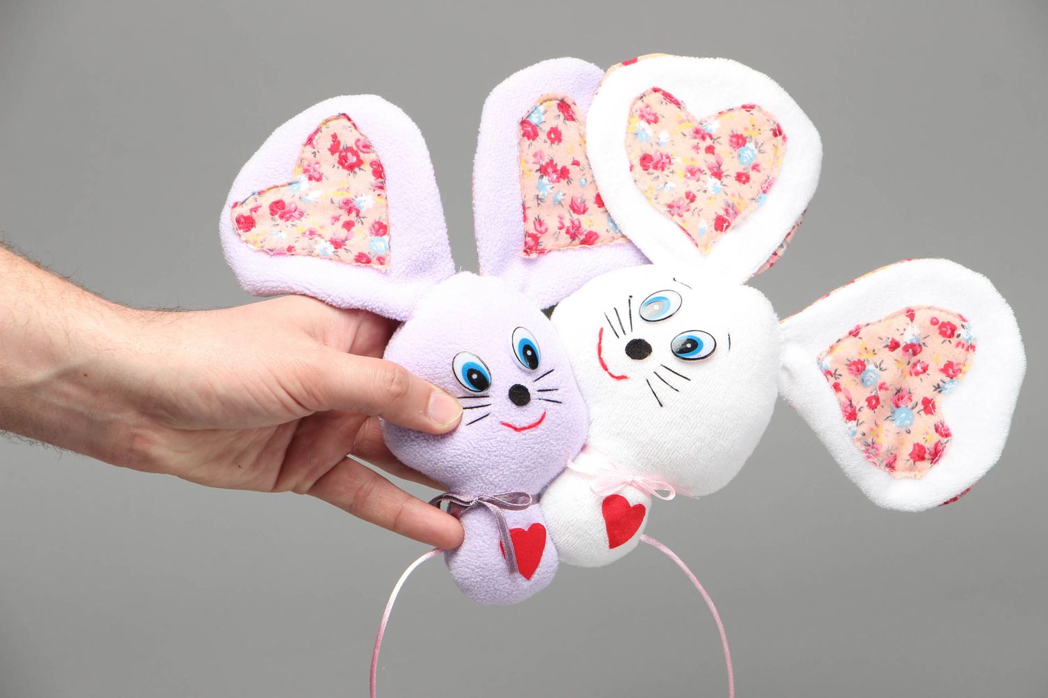 Handmade soft toy Mice in Love photo 4