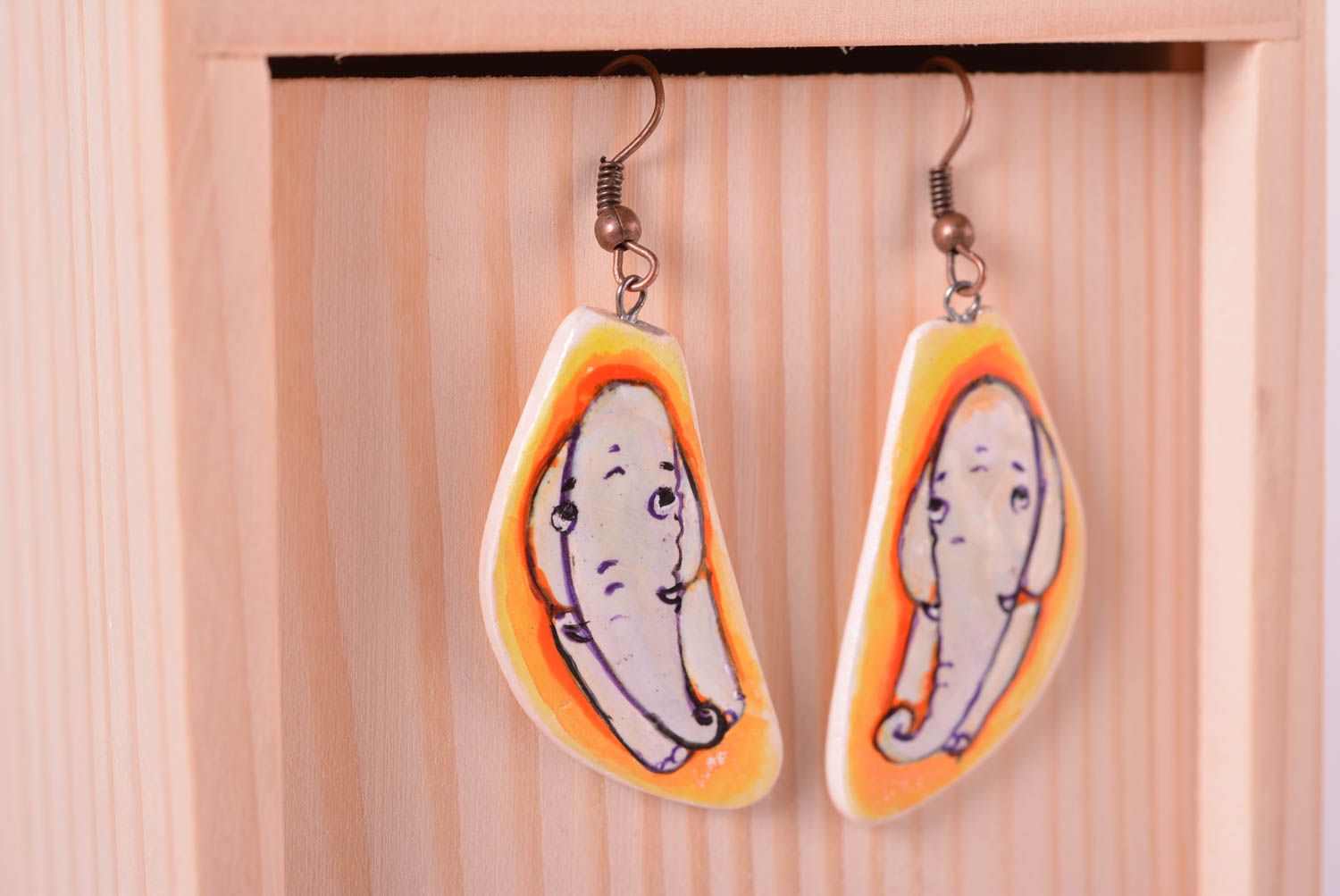 Handgemachte Ohrringe Geschenk für Frauen Schmuck aus Keramik Damen Ohrringe  foto 5
