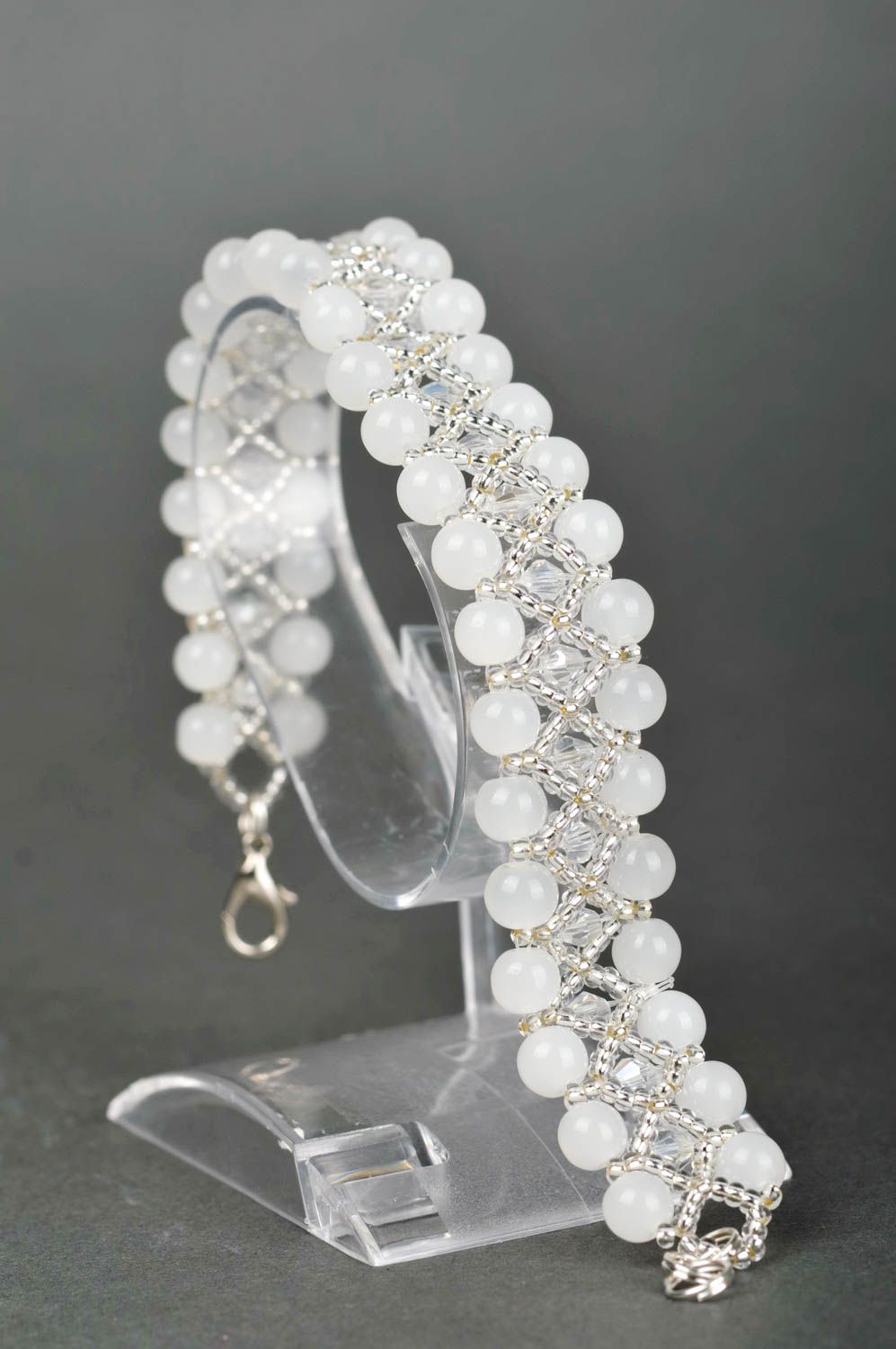 White beads two-layer elegant bracelet for teen girl photo 1