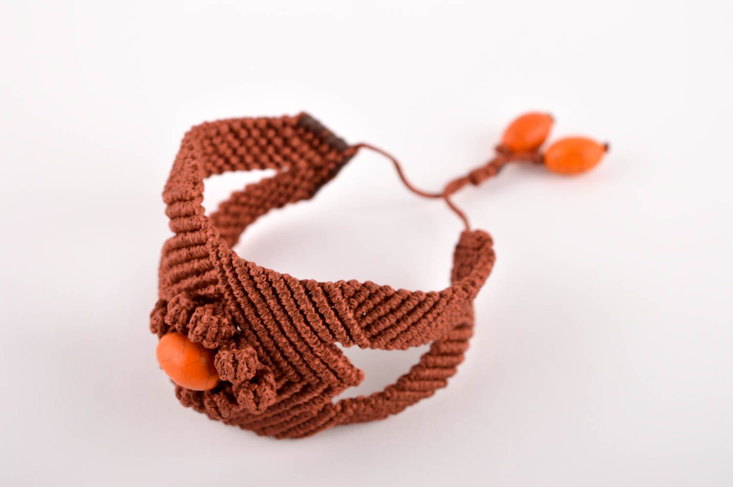 Unusual handmade wrist bracelet woven thread bracelet artisan jewelry designs photo 5
