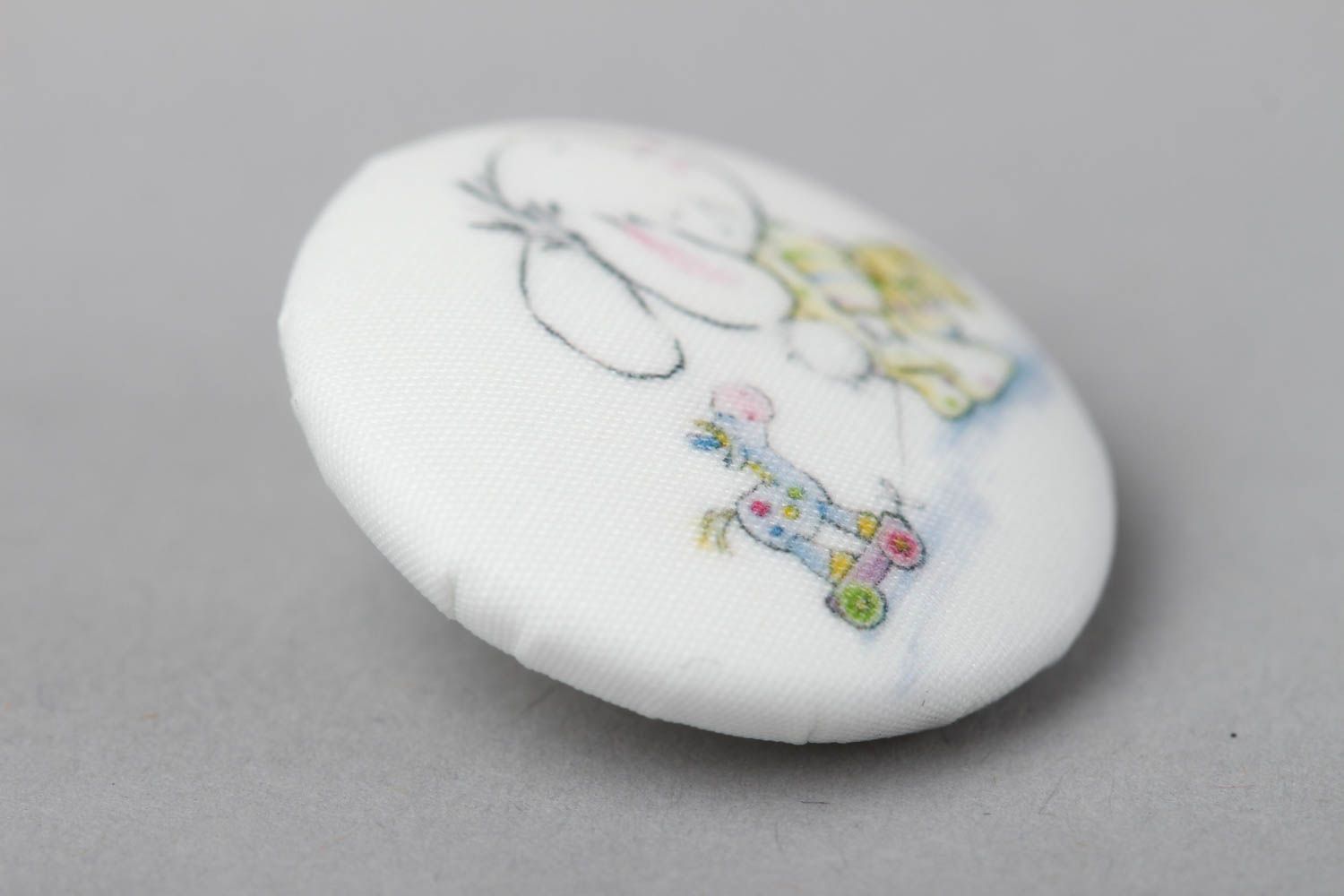 Unusual handmade buttons childrens fabric button needlework accessories photo 2