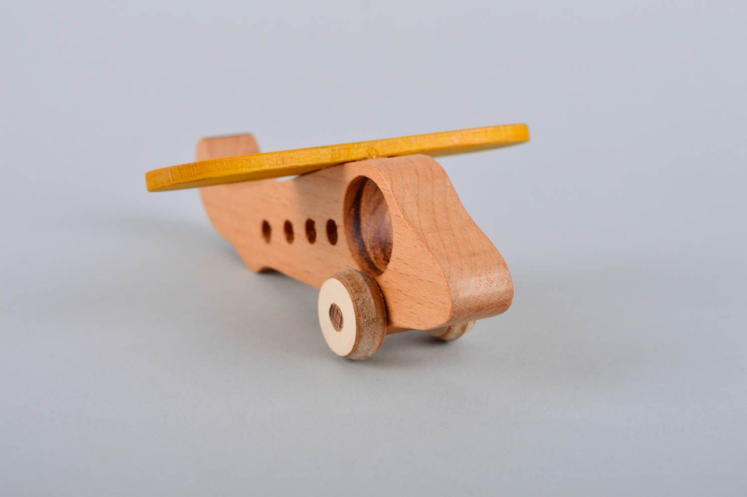 Handmade Spielzeug Holz Geschenk für Kinder Spielzeug aus Holz kleines Flugzeug foto 3