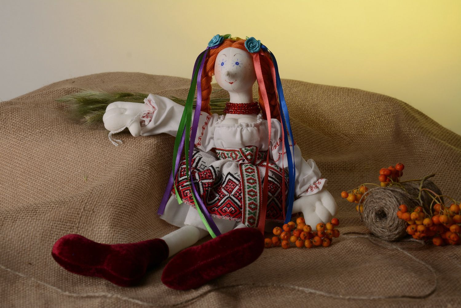 Тканевая кукла Украиночка Одарка фото 4