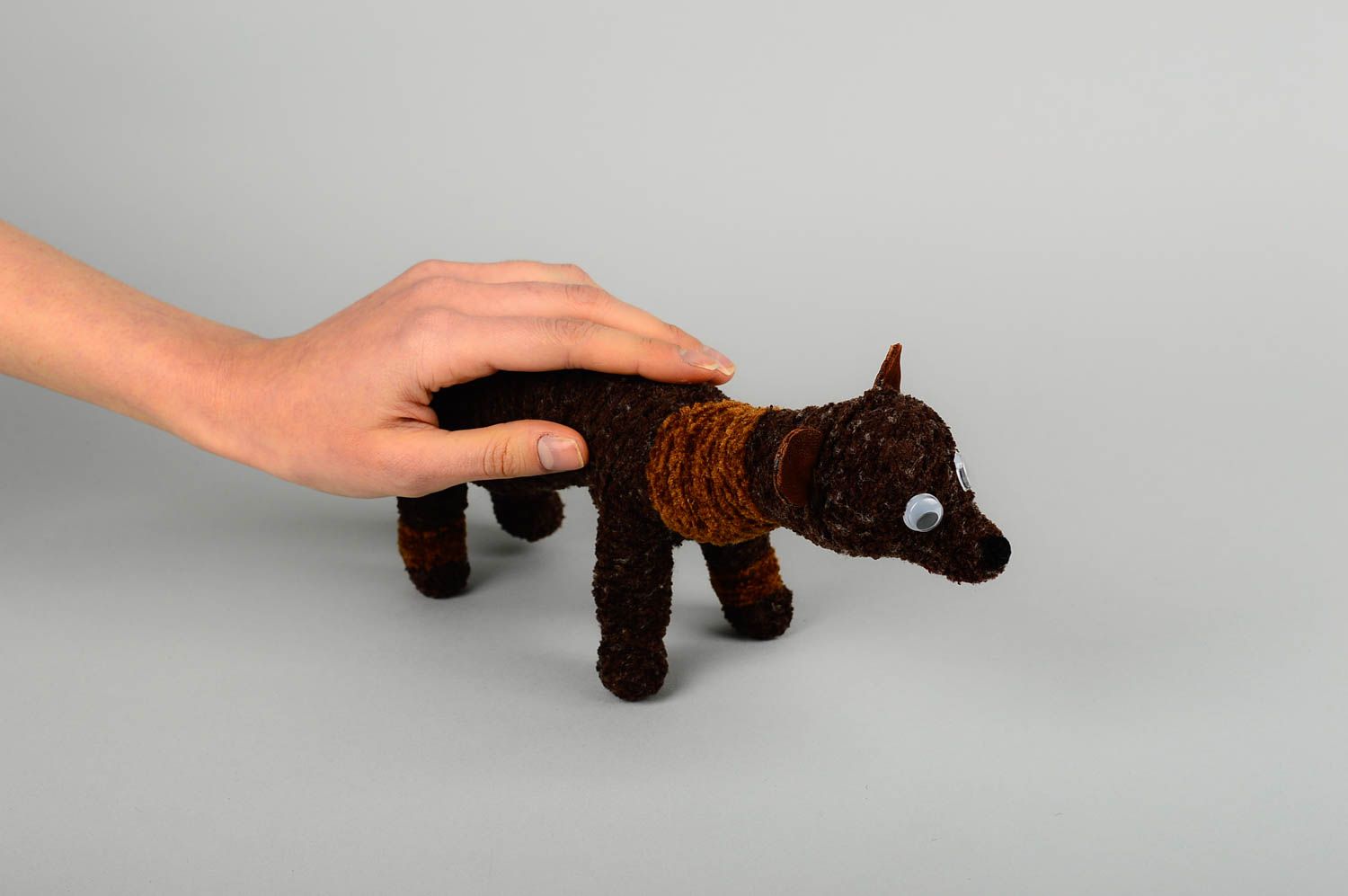 Игрушка ручной работы игрушка животное на каркасе игрушка из ниток медведь фото 2