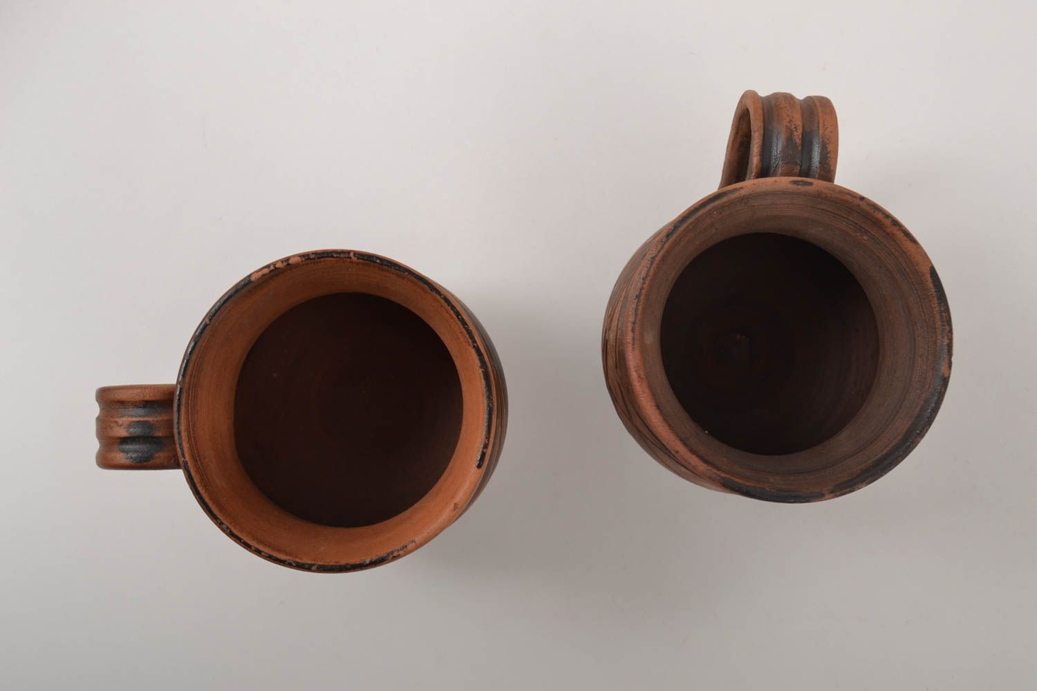 Чайные чашки ручной работы глиняные чашки оригинальные кружки для чая 2 шт. фото 5