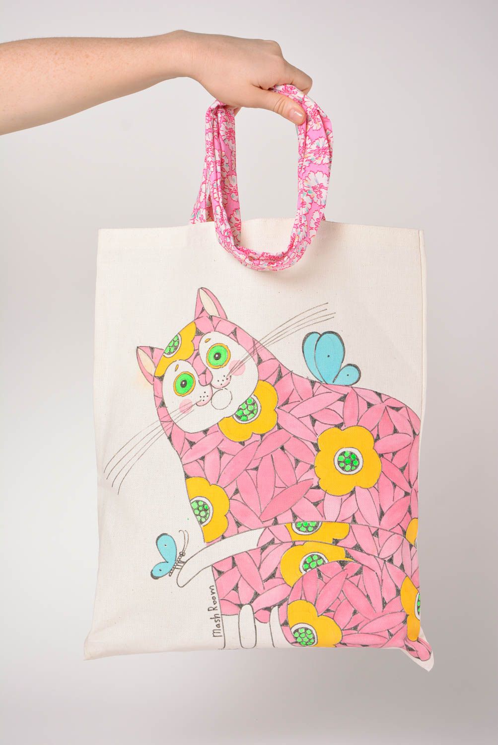 Handmade Stoff Tragetasche Designer Tasche Damen Accessoire Stoff Tasche groß  foto 4