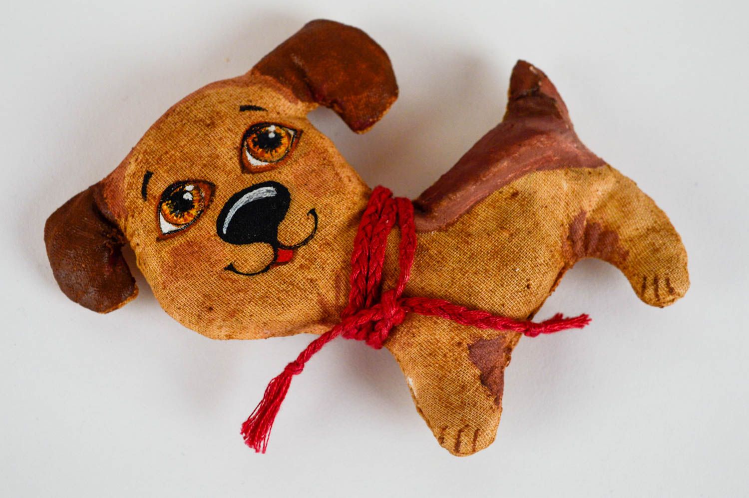 Мягкая игрушка собака ручной работы авторская тканевая ароматизированная фото 3
