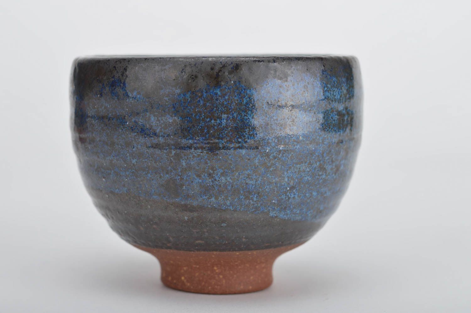 Small handmade designer ceramic bowl covered with glaze beautiful tableware photo 1