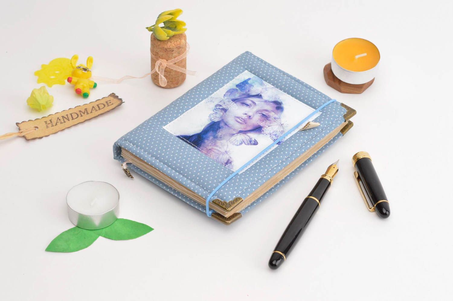 Design Tagebuch handmade Geschenk für Freundin Designer Notizbuch für 60 Seiten foto 1