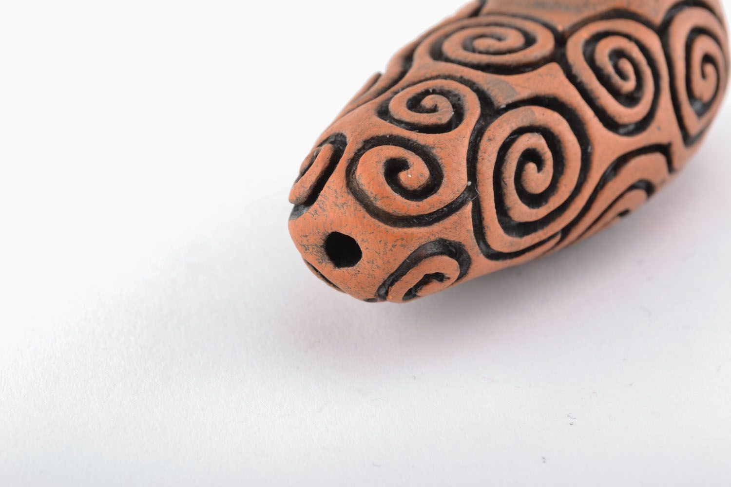 Kleine Keramik Tabakpfeife Spiralen foto 2