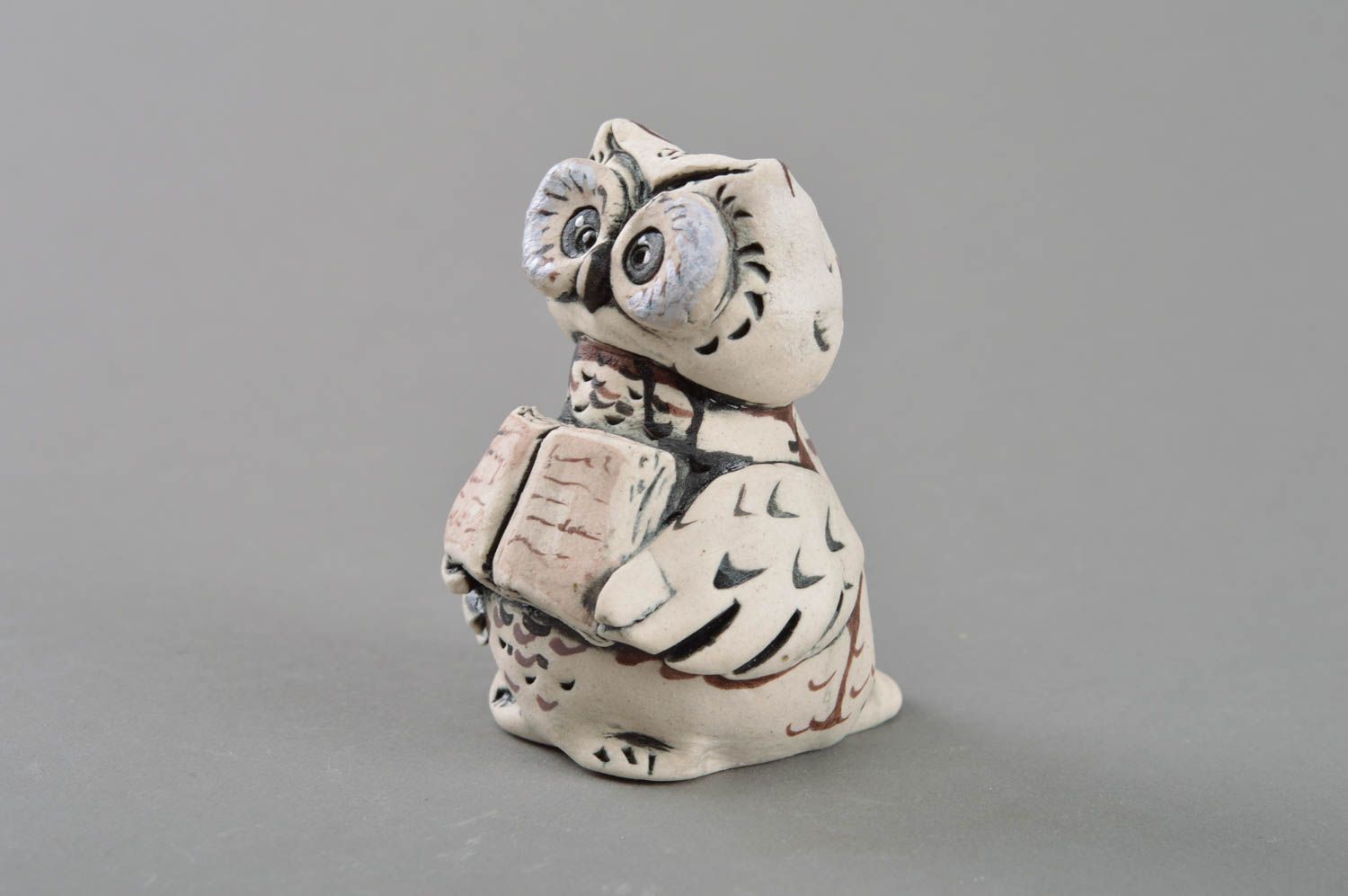 Figura de porcelana hecha a mano decoración de hogar regalo original lechuza  foto 2