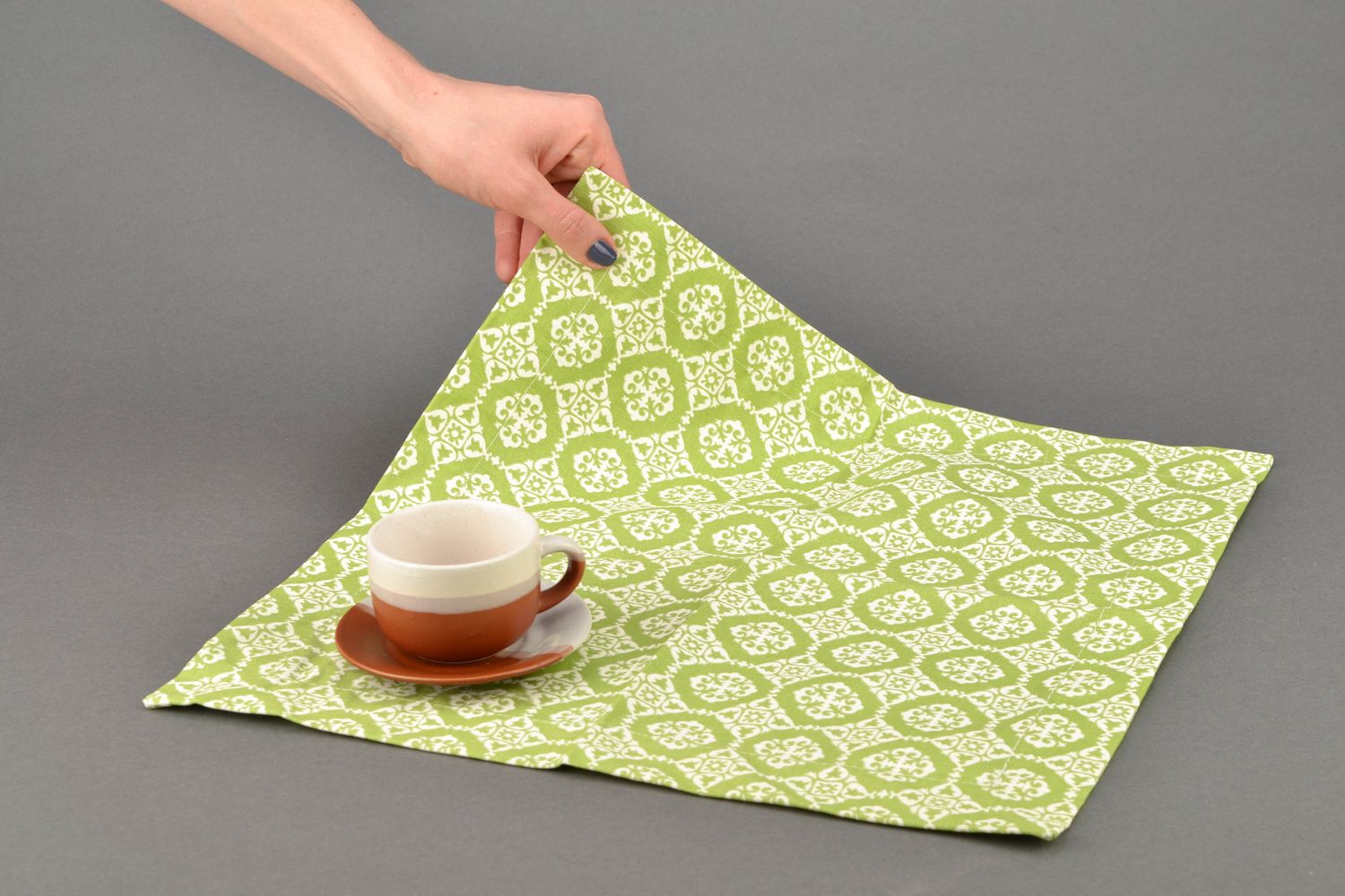 Fabric table napkin Lace photo 2