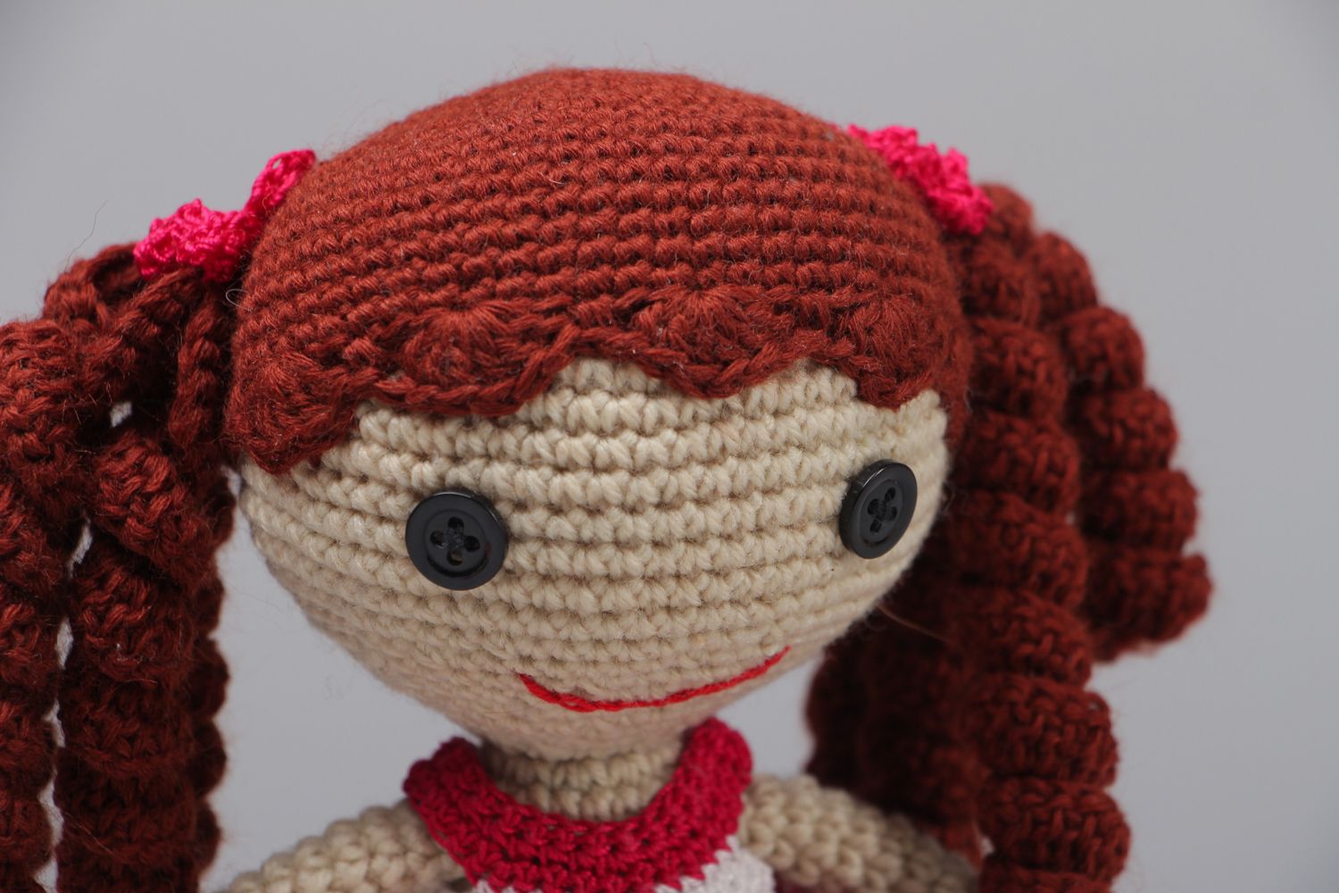 Soft crochet toy Girl photo 2