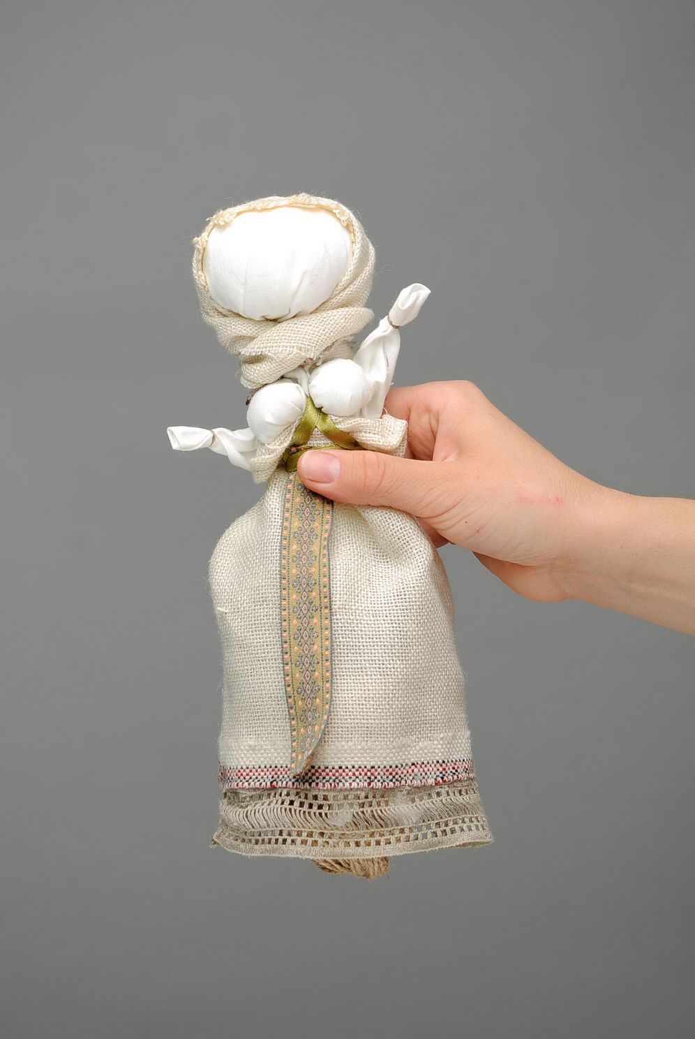 Ethnische handmade Puppe Mädchen-Frau, zweiseitig foto 2