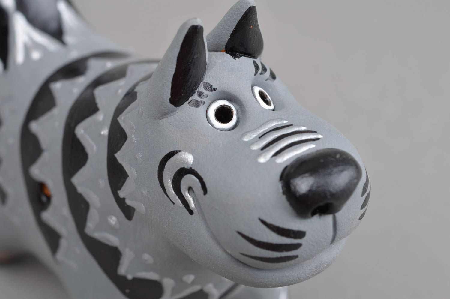 Свистулька из глины хенд мейд керамическая свистулька волк глиняная игрушка фото 5
