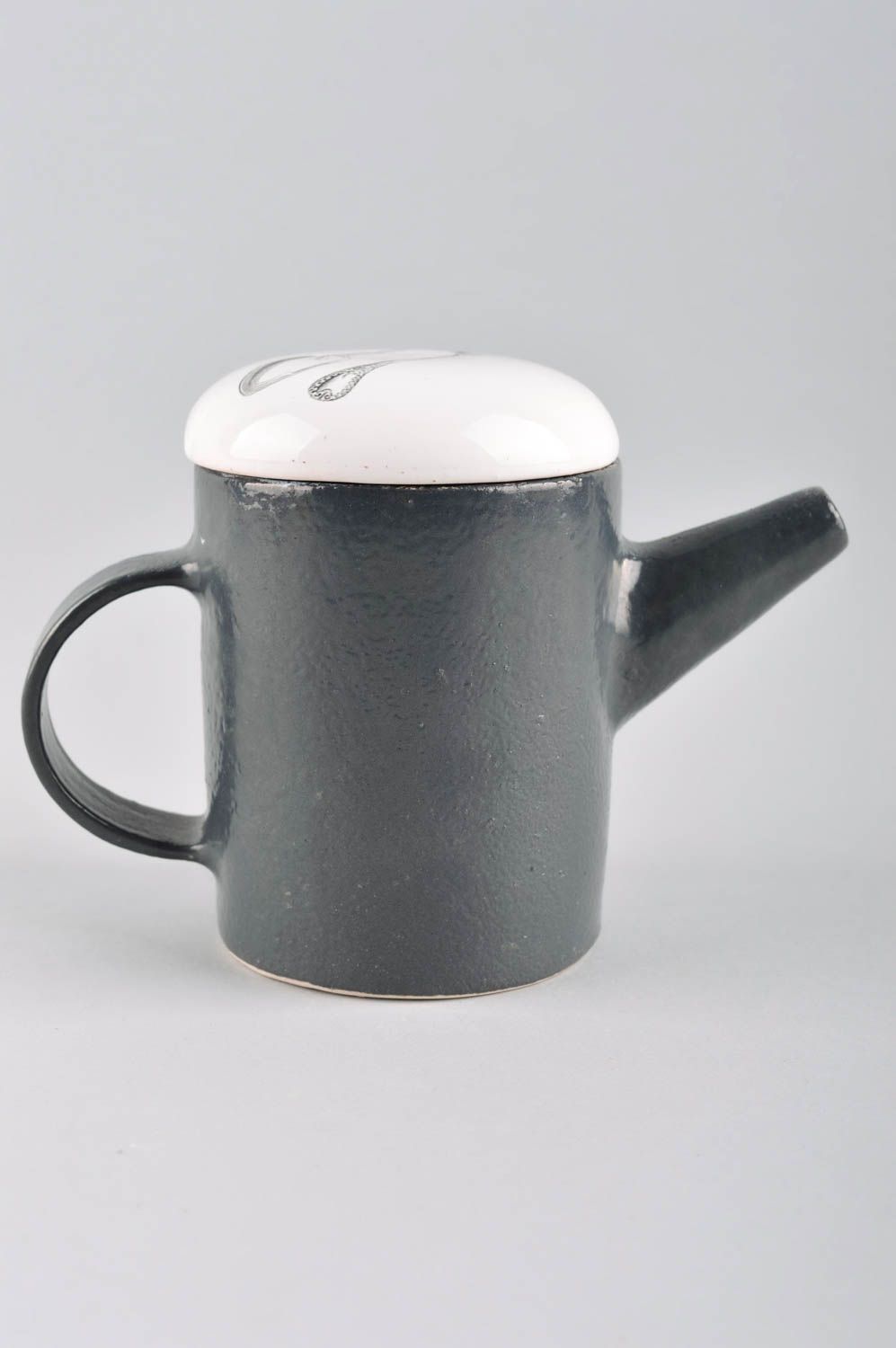 Handmade Teekanne Keramik Geschirr aus Ton Geschenk für Frau Teekanne Tee schön foto 2