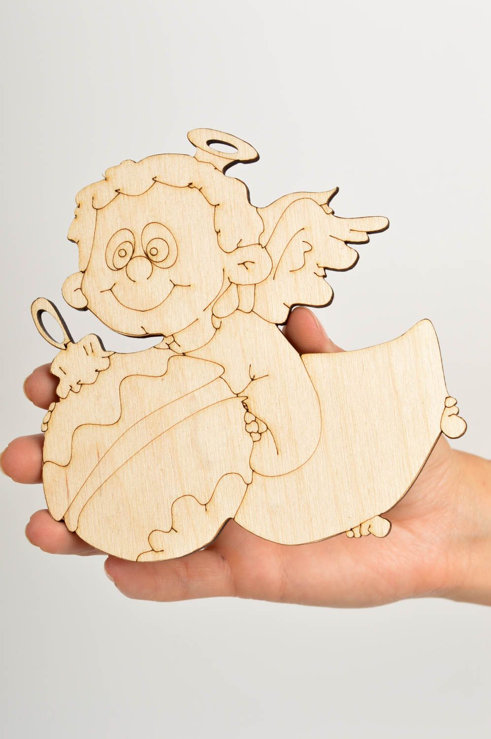 Handmade Figur aus Holz ausgefallenes Geschenk Holzartikel zum Bemalen  foto 2
