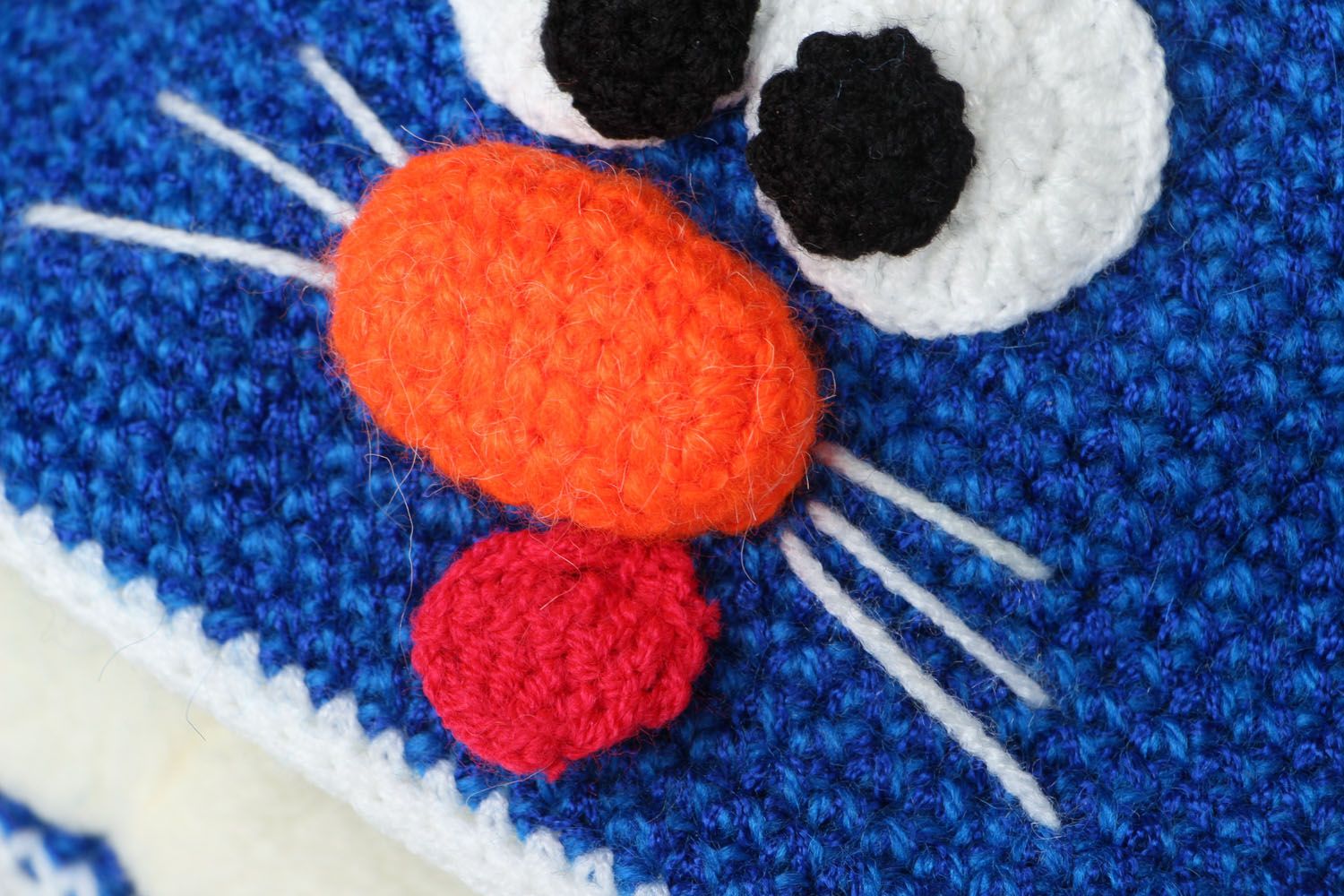Bonnet chat d'enfant tricoté main  photo 2