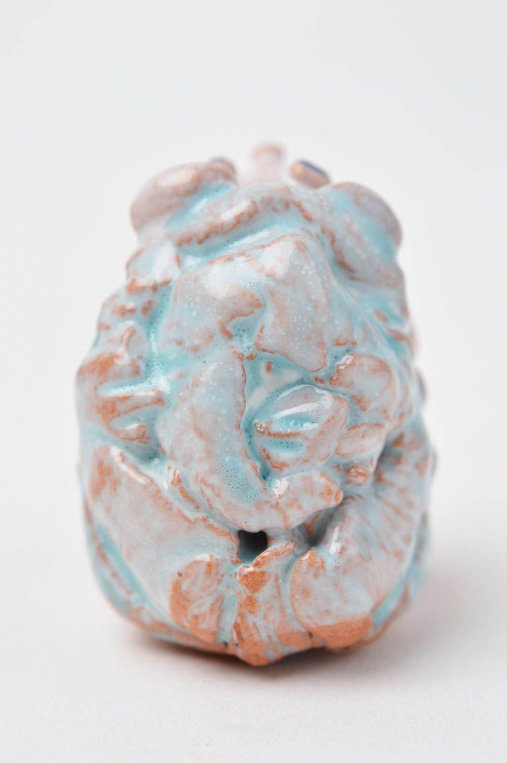 Igel handgeschaffene grell Keramik Deko Figur aus Ton Tier Statue Miniatur Figur foto 10