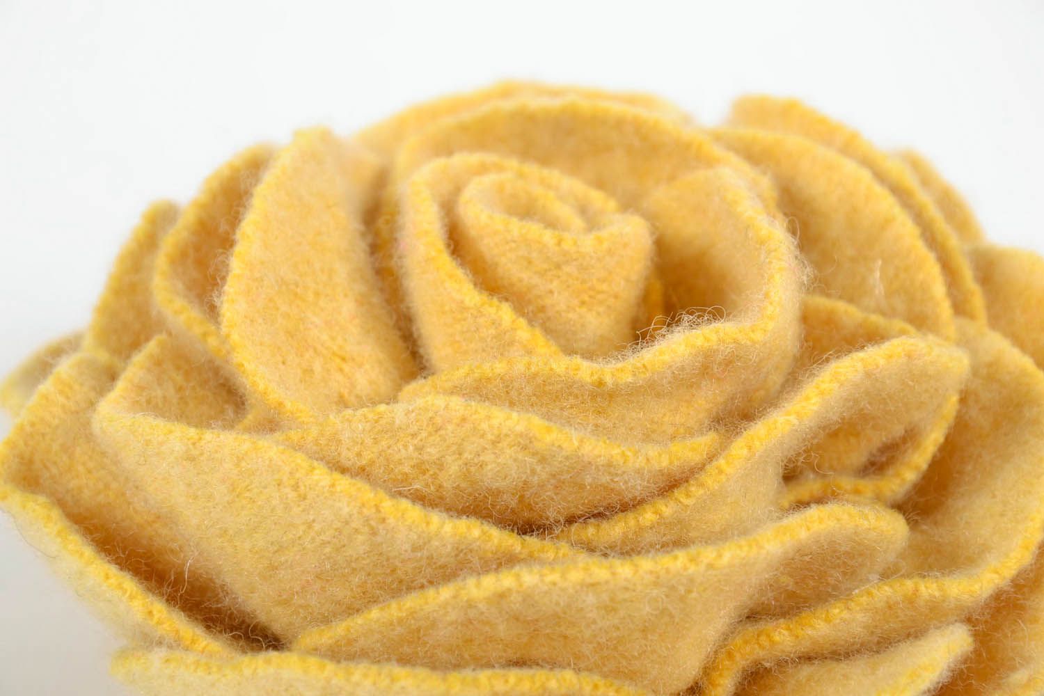Grande broche fleur Rose jaune photo 4