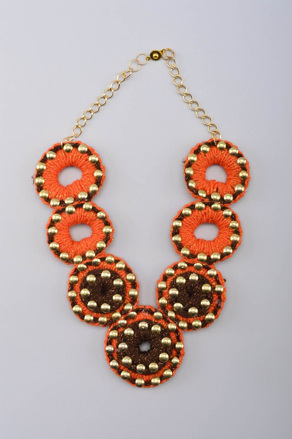 Designer necklace handmade stylish accessory textile necklace for women photo 2